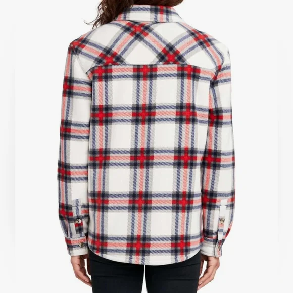 Sage Collective Red and Tan Shacket Size XL - Picture 2 of 9